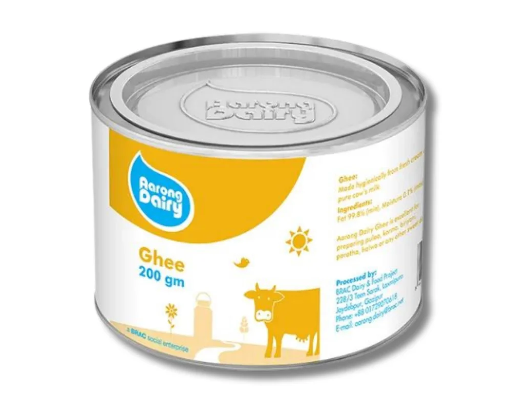 Aarong Dairy Ghee 200gm Tin.webp