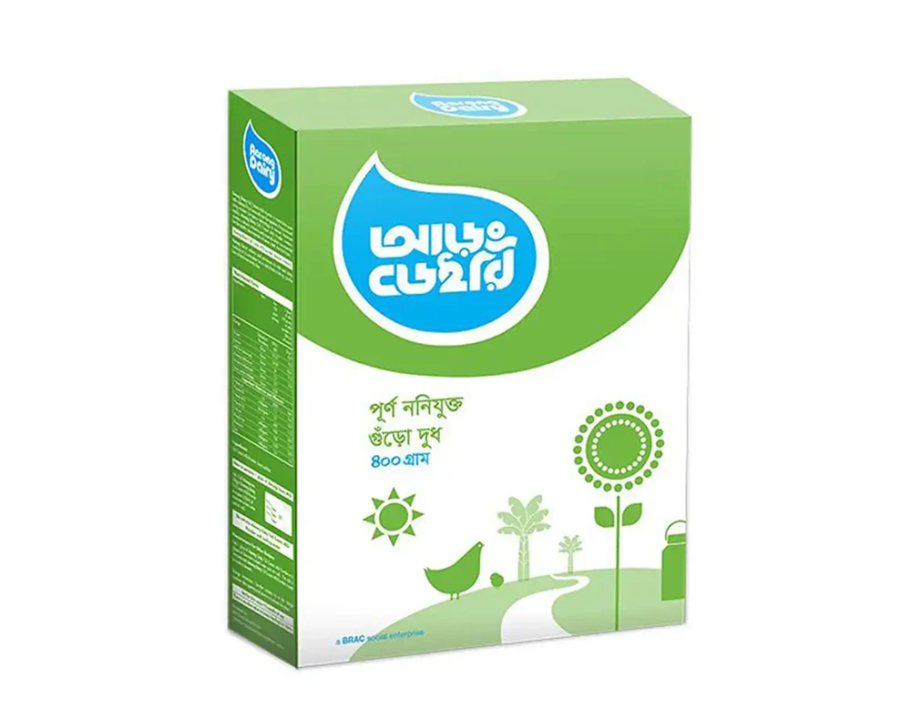 Aarong Dairy Full Cream Milk Powder 400gm (BIB).webp