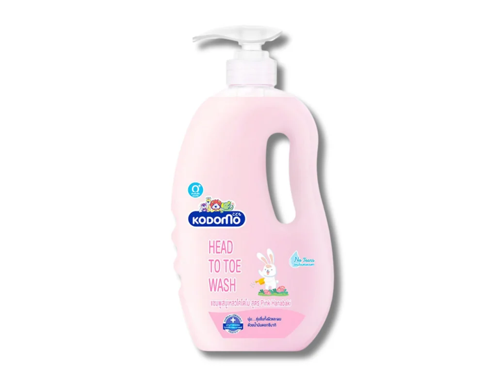 Kodomo Head To Toe Wash Pink Hanabaki 800ml.webp